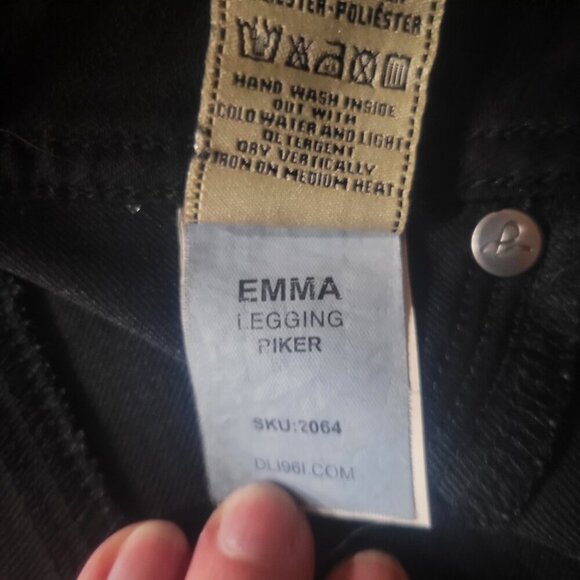 DL1961 Women's Black Emma Legging Pants - Away 360 - Size 31 - Picture 10 of 16
